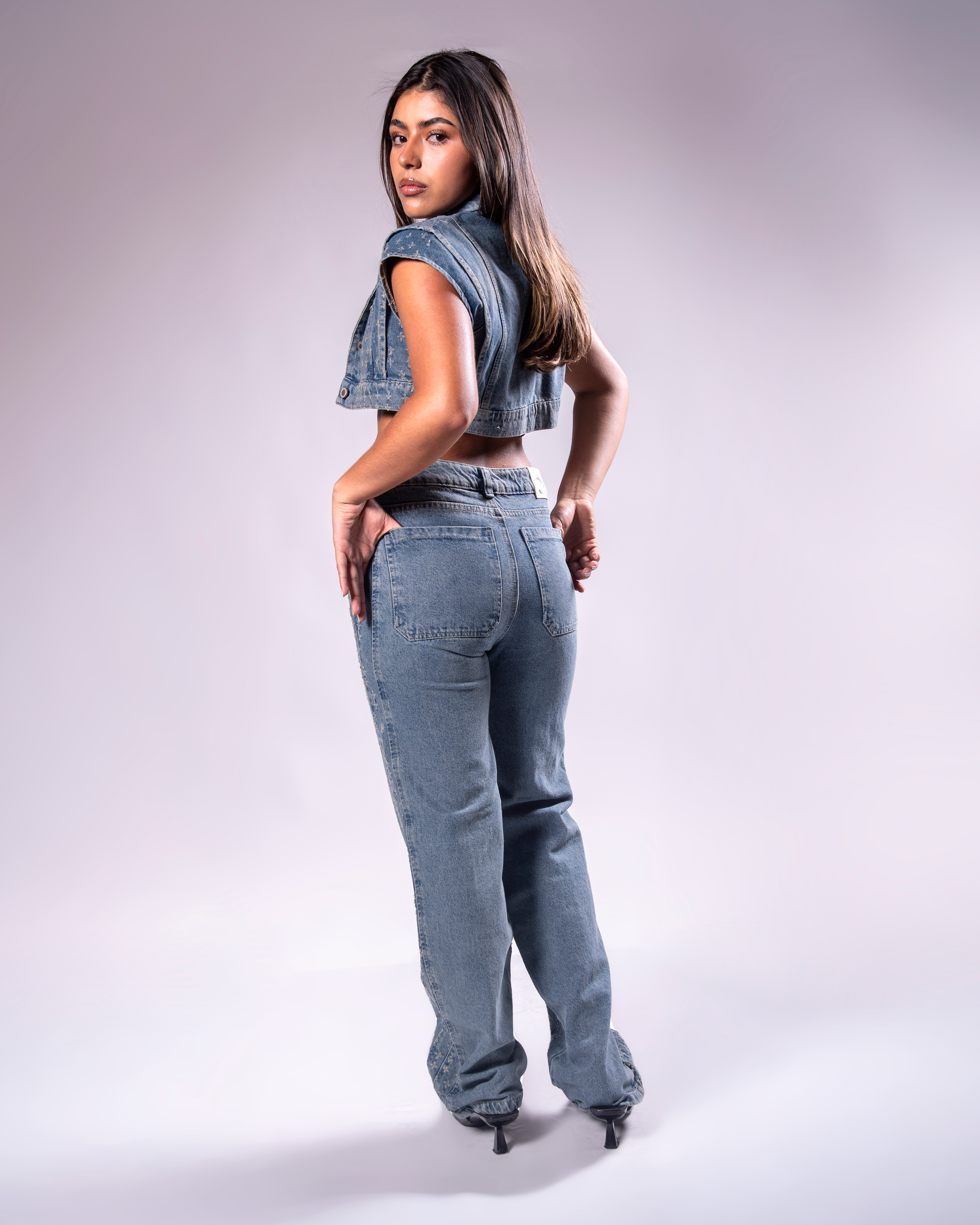 Set Denim Palazzo Polilla