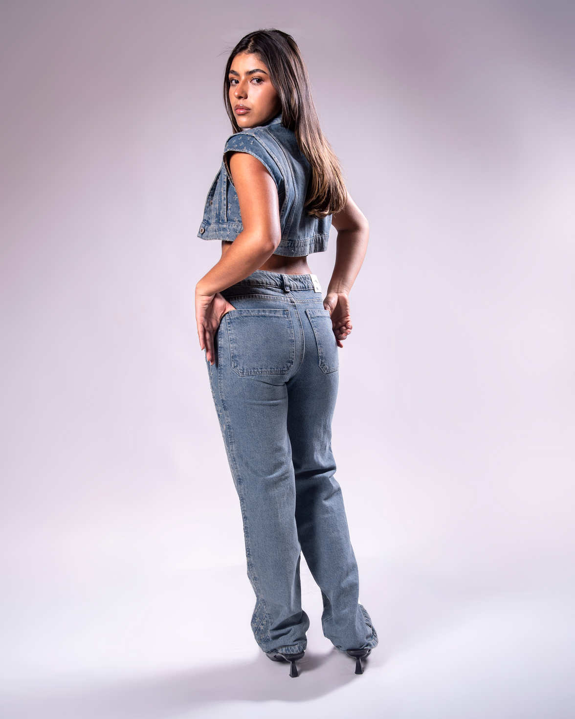 Set Denim Palazzo Polilla