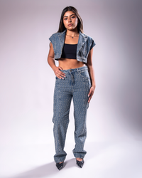 Set Denim Palazzo Polilla