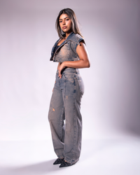 Set Denim Palazzo Petroleo