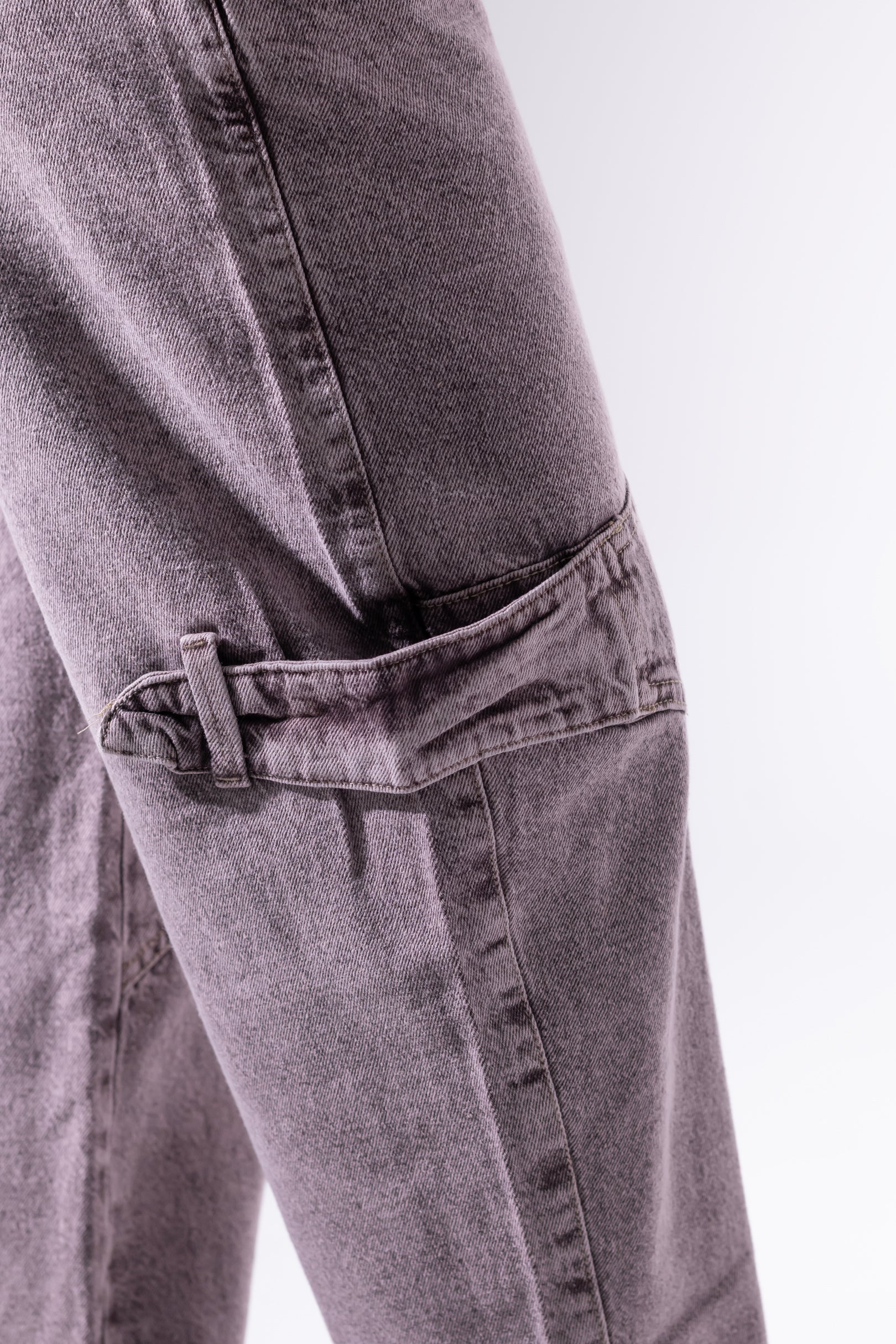 Jean Baggy trenza morado