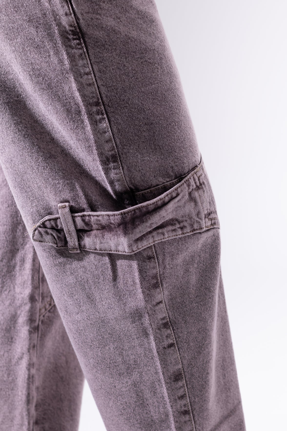 Jean Baggy trenza morado