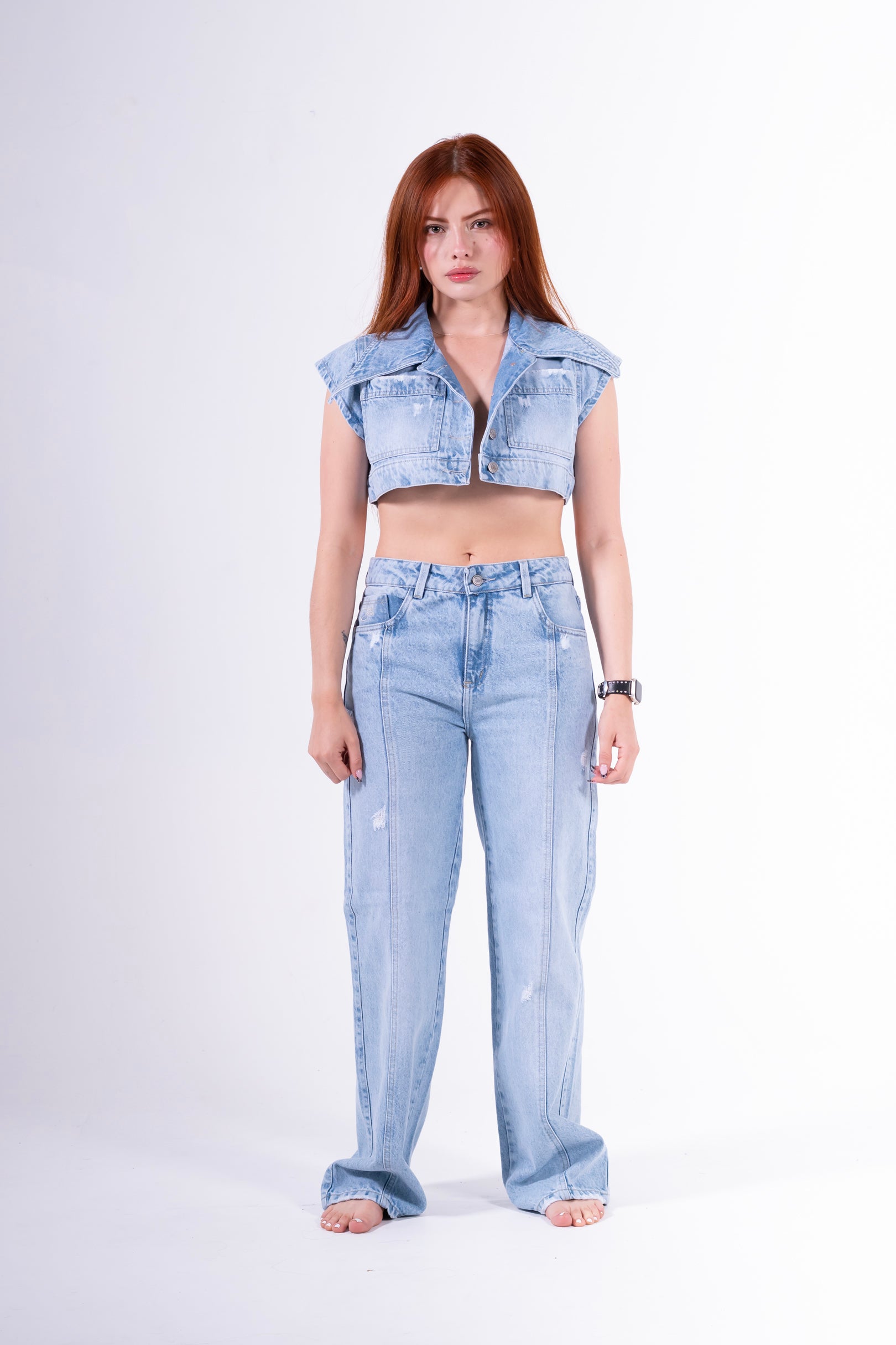 conjunto Palazzo Desgastado Azul claro