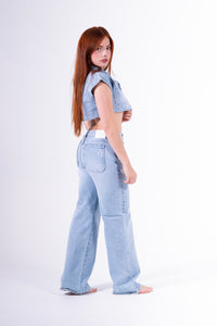 conjunto Palazzo Desgastado Azul claro