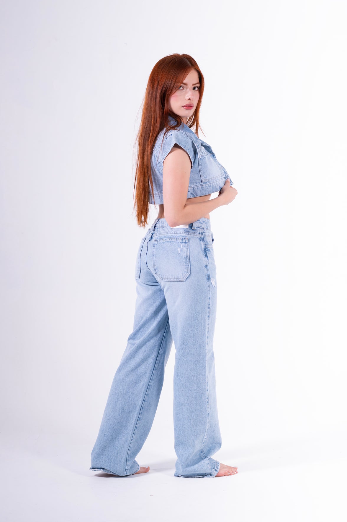 conjunto Palazzo Desgastado Azul claro