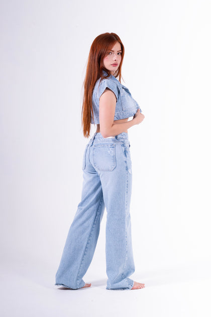 conjunto Palazzo Desgastado Azul claro
