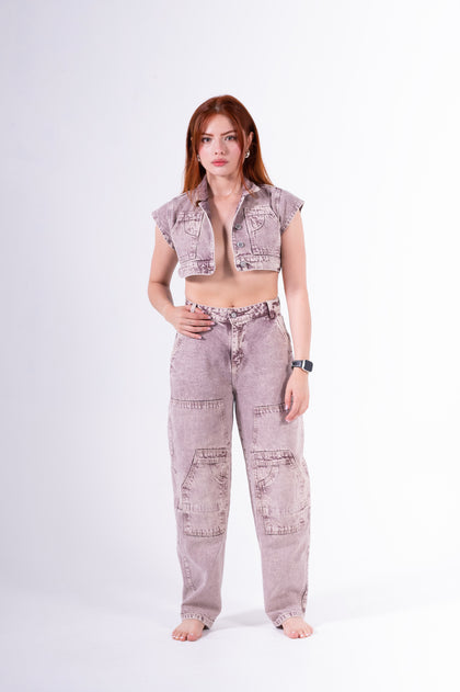 Conjunto Baggy Sobrepuesto Rosado