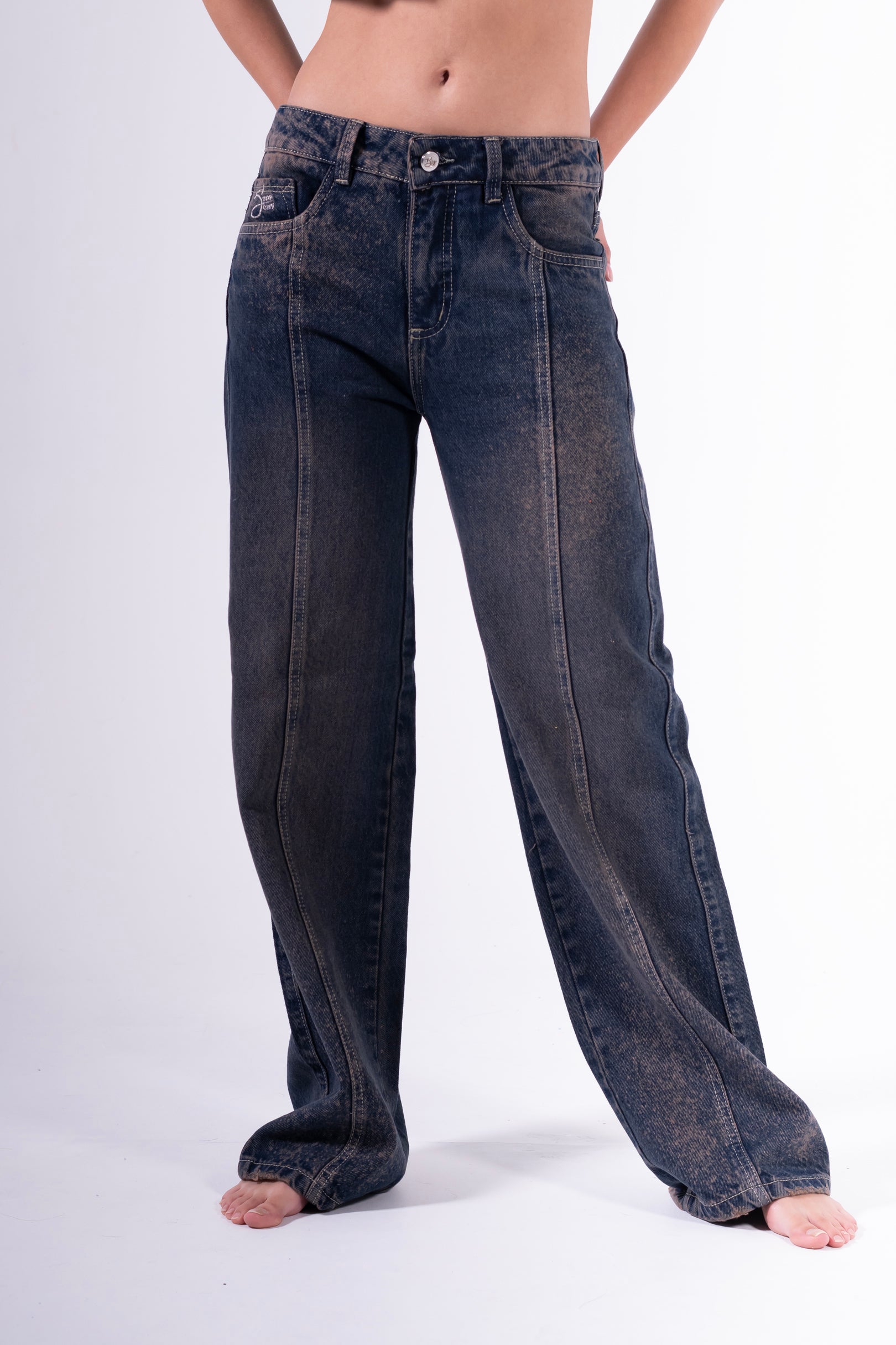 Conjunto Palazzo Chispeado Azul Oscuro