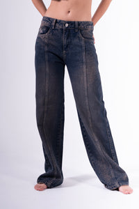 Conjunto Palazzo Chispeado Azul Oscuro