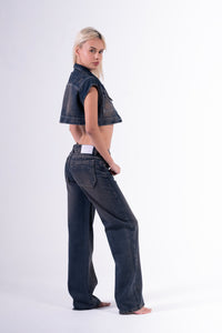 Conjunto Palazzo Chispeado Azul Oscuro
