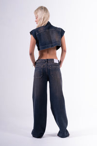 Conjunto Palazzo Chispeado Azul Oscuro