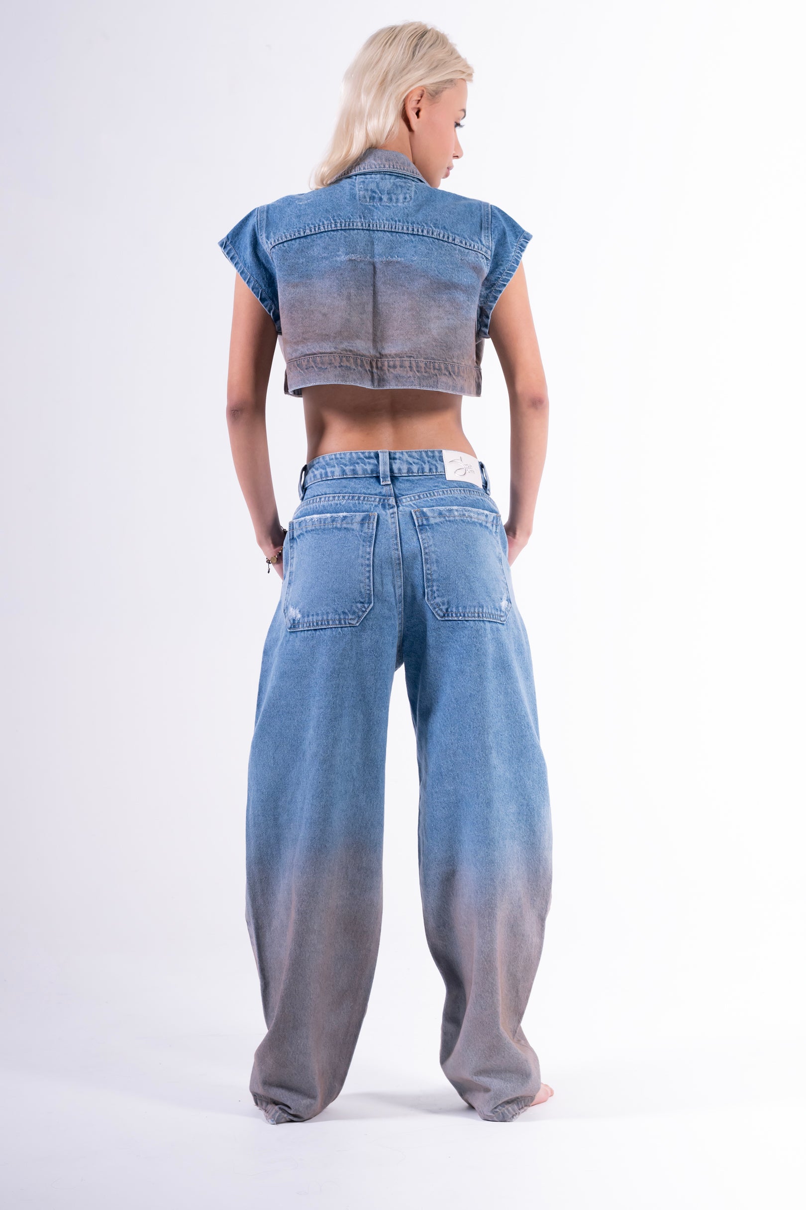 Conjunto Baggy Engrasado Azul Claro