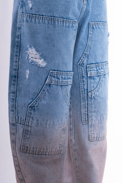 Conjunto Baggy Engrasado Azul Claro