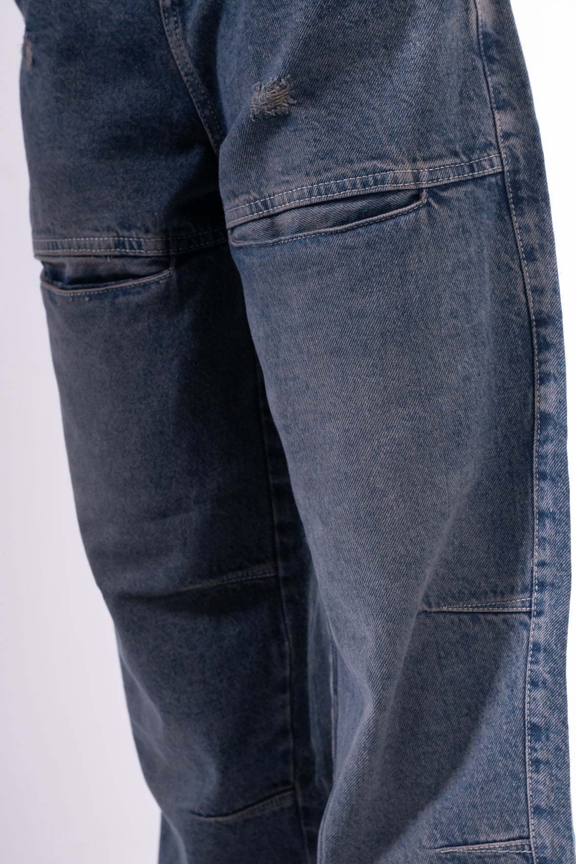 Jean Baggy sobrebolsillo Azul oscuro