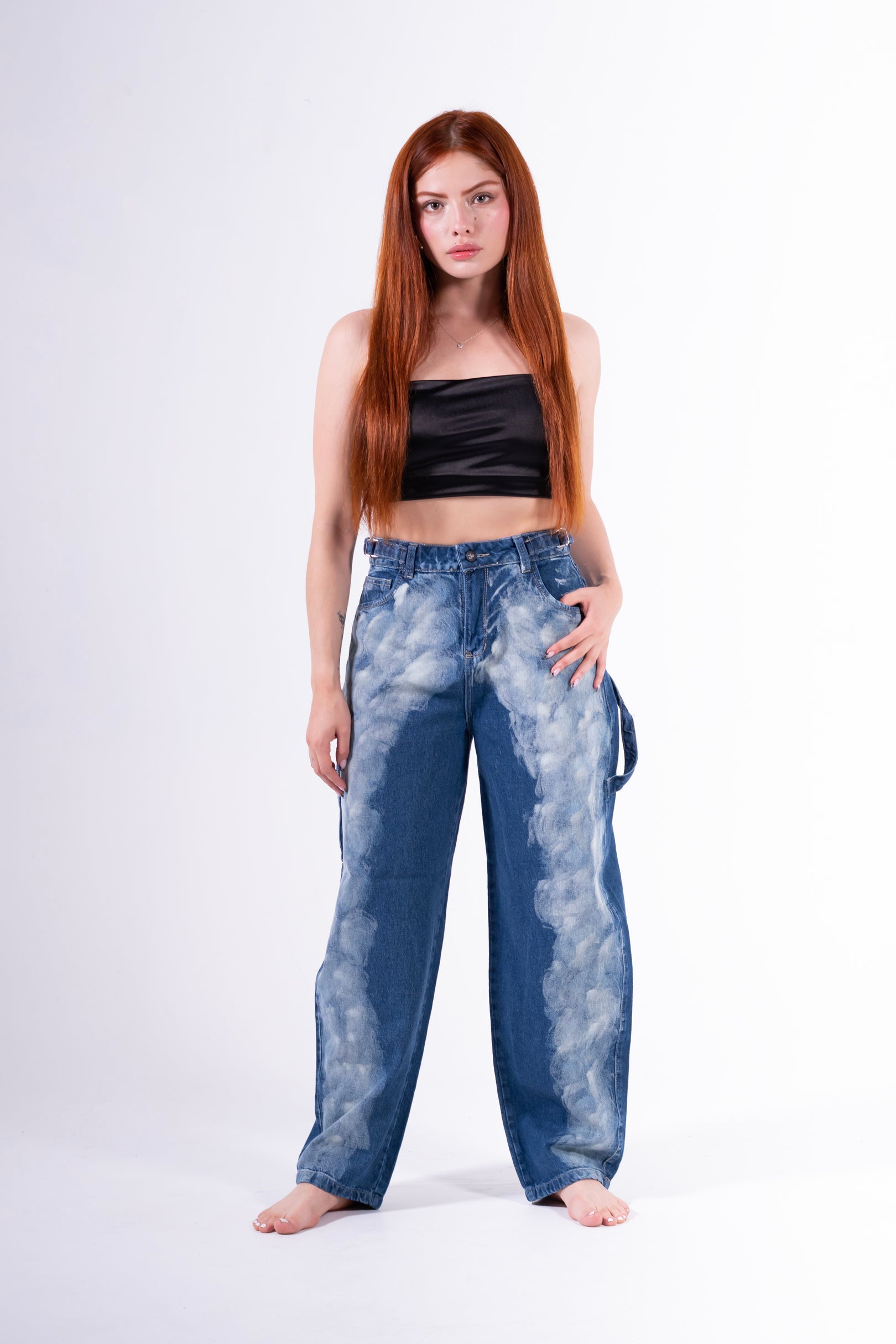 Jean baggy nube azul