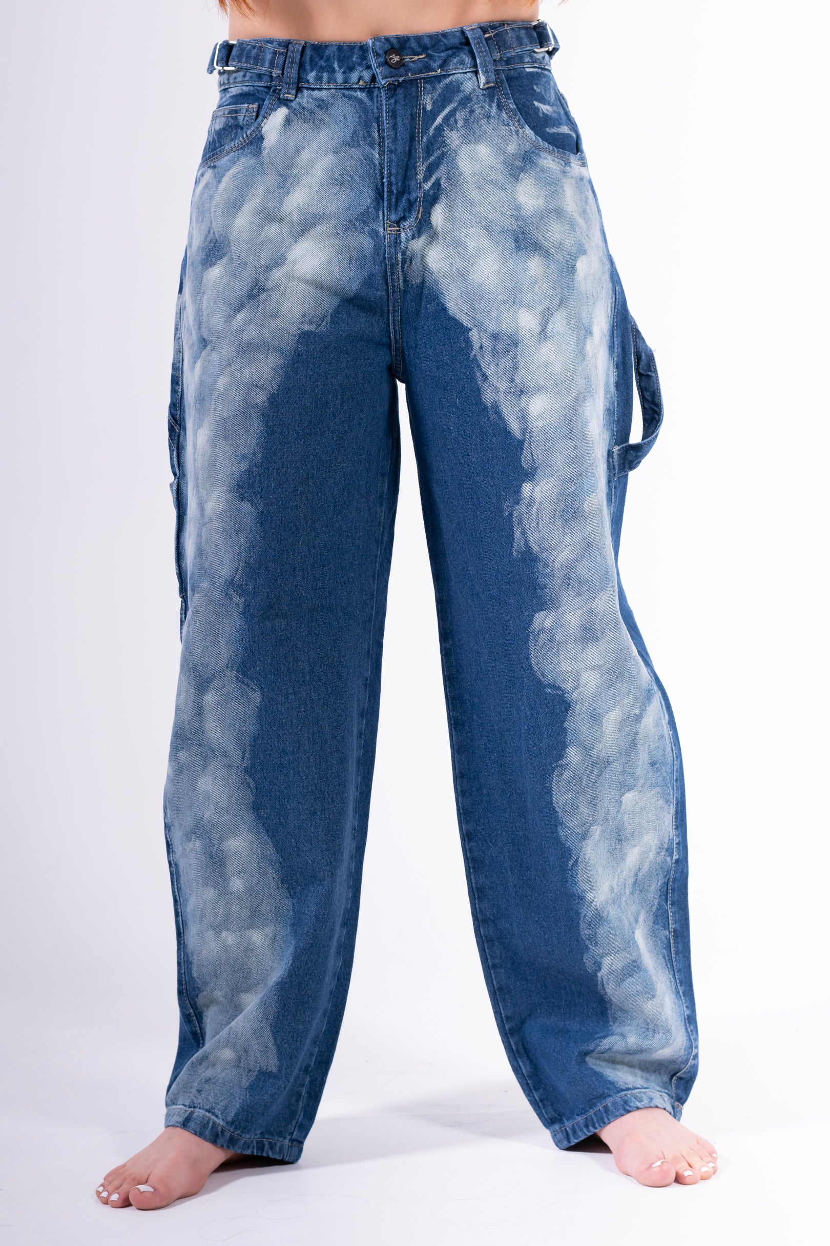 Jean baggy nube azul