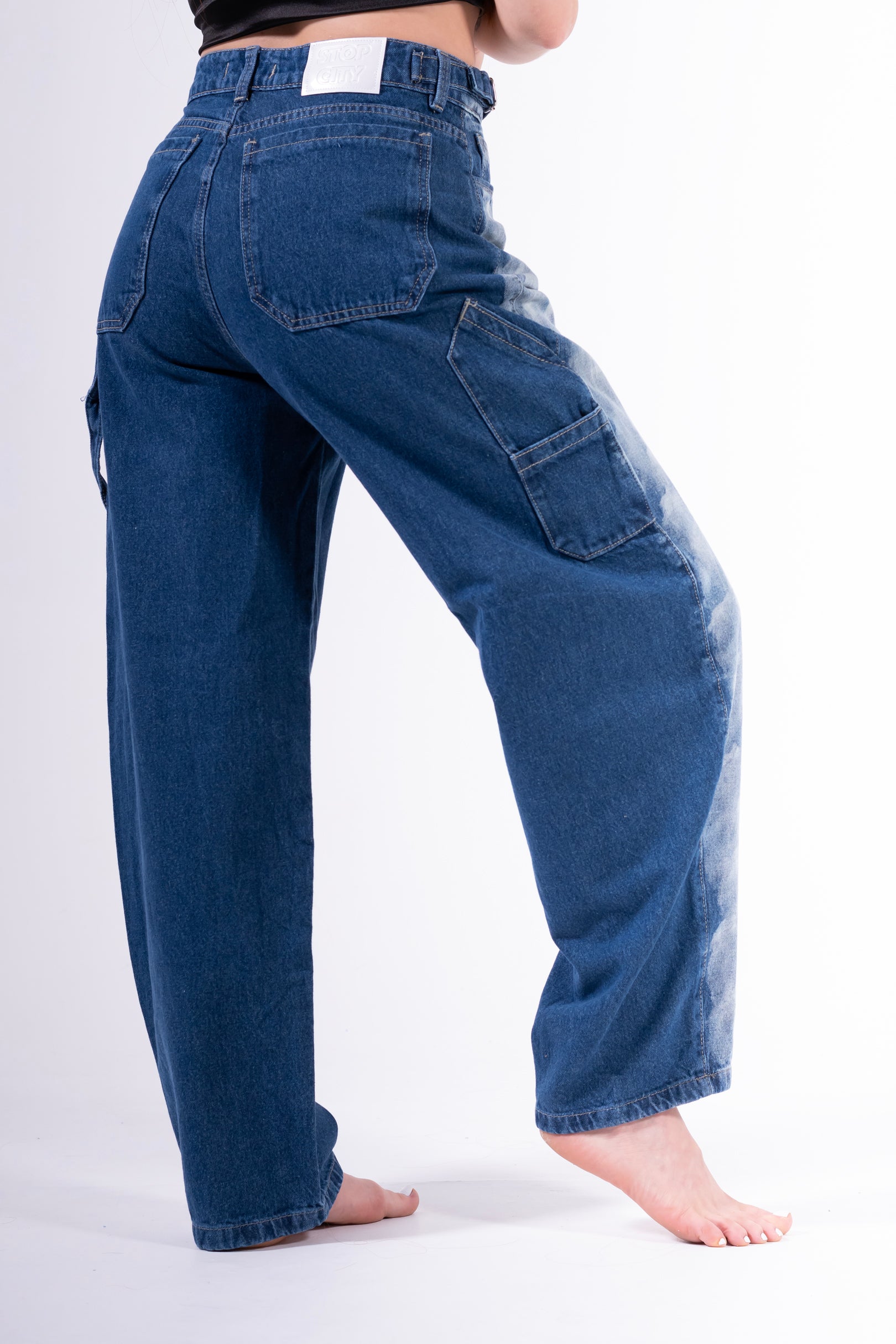Jean baggy nube azul