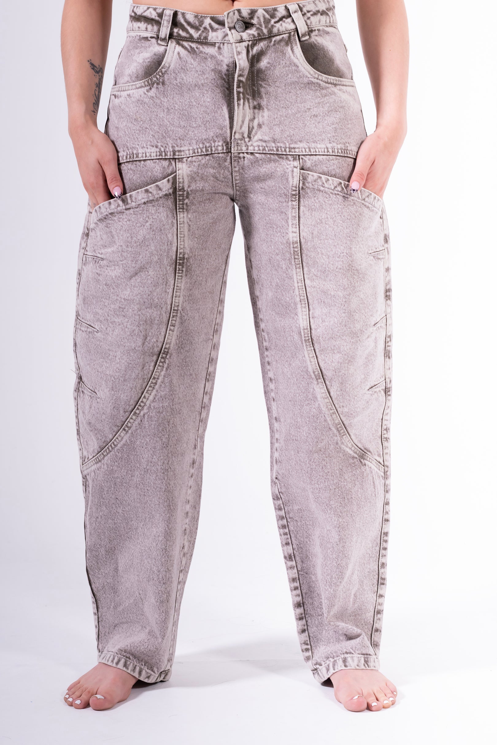 Conjunto Baggy Sobrepuesto Cenizo