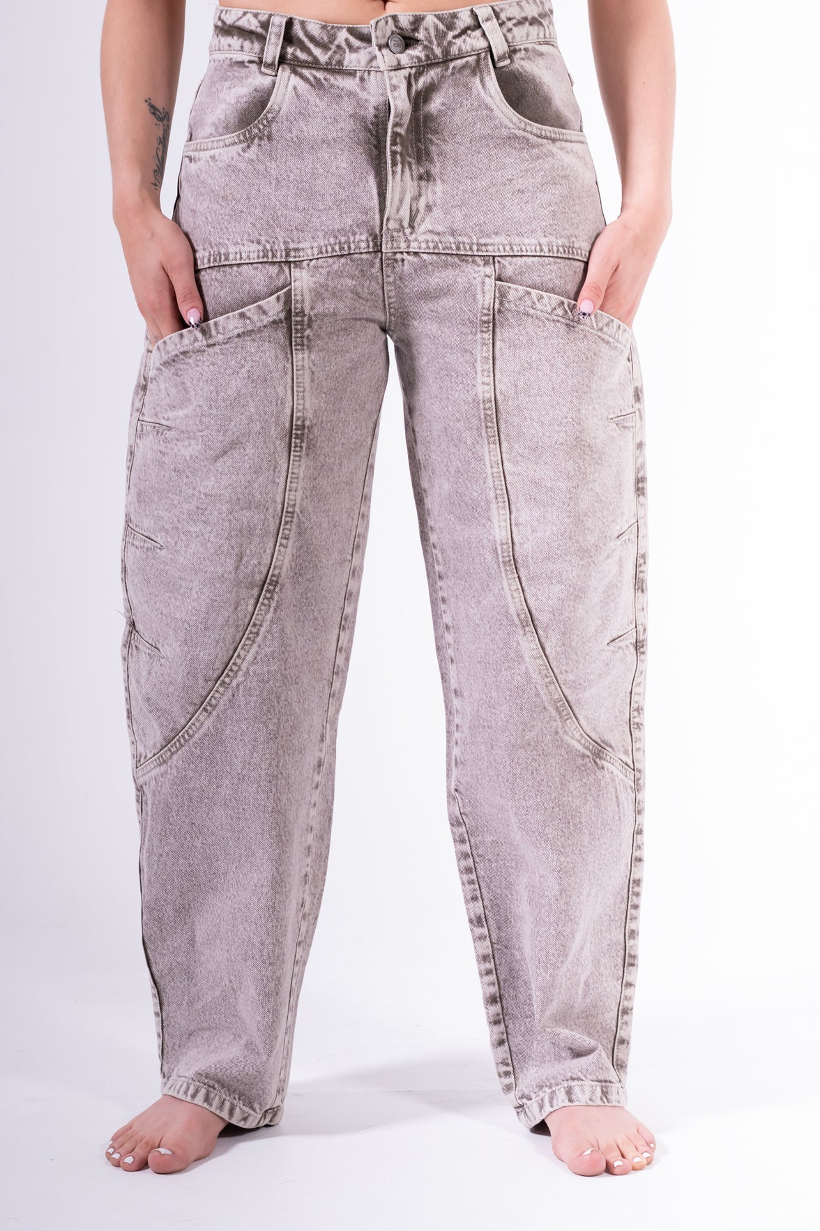 Conjunto Baggy Sobrepuesto Cenizo