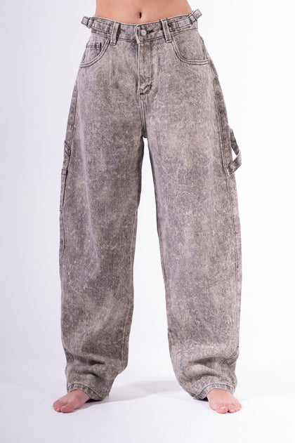 Jean baggy estampado cenizo
