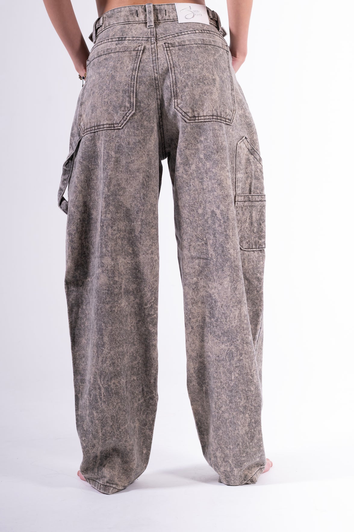 Jean baggy estampado cenizo