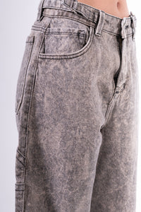 Jean baggy estampado cenizo