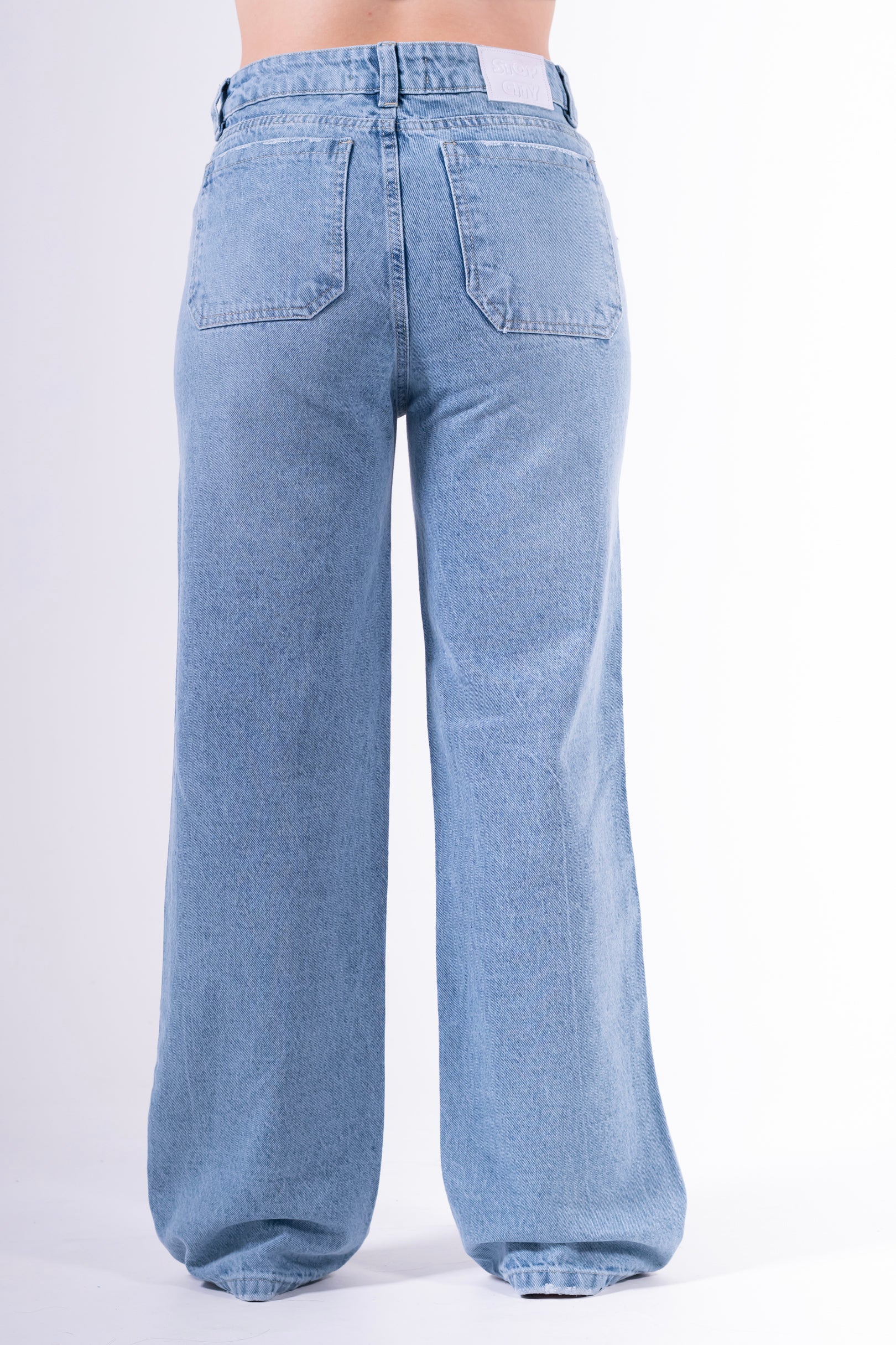 Jean palazzo perlas azul