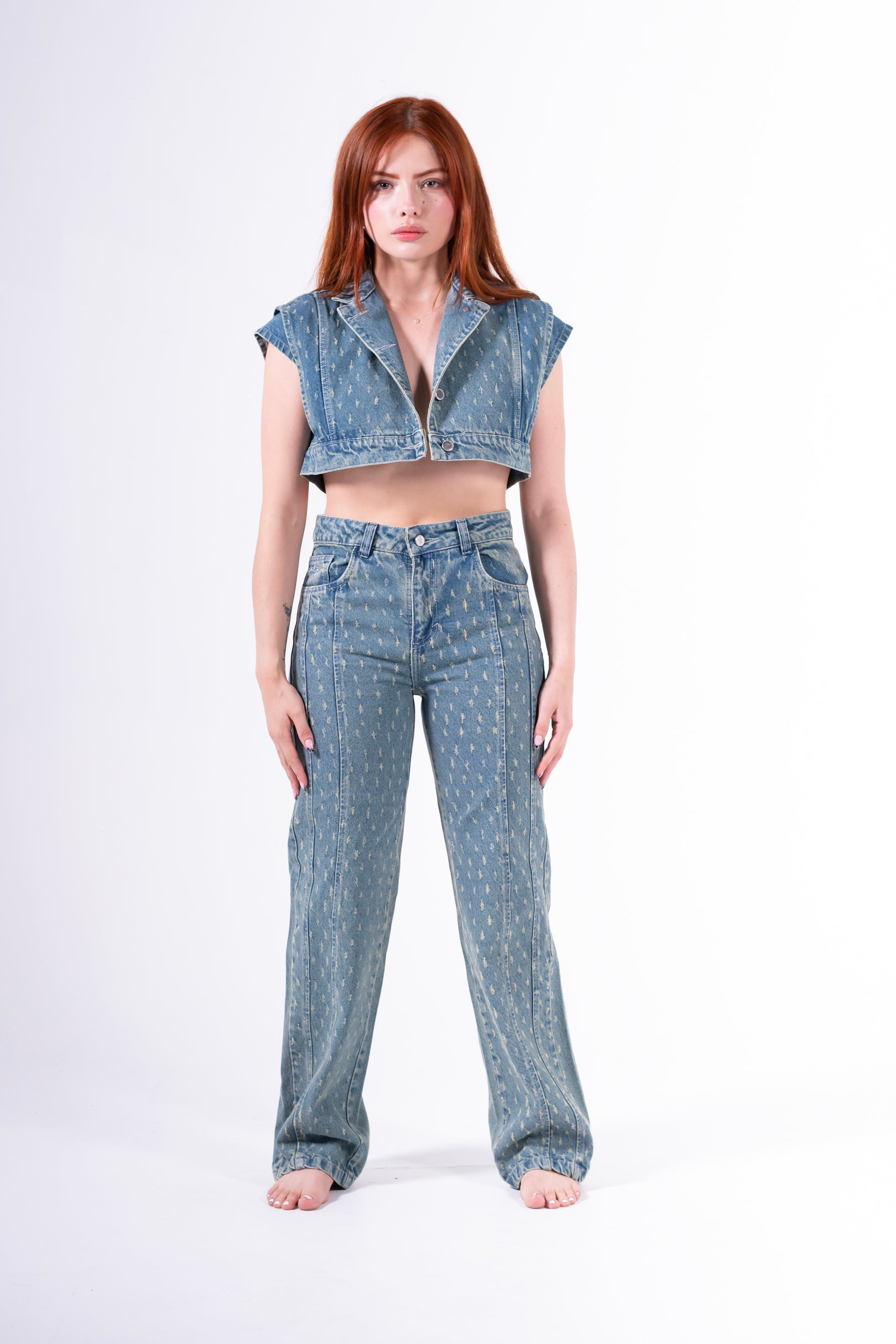 Conjunto Palazzo Laser Azul