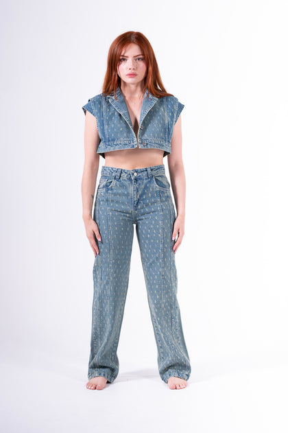 Conjunto Palazzo Laser Azul