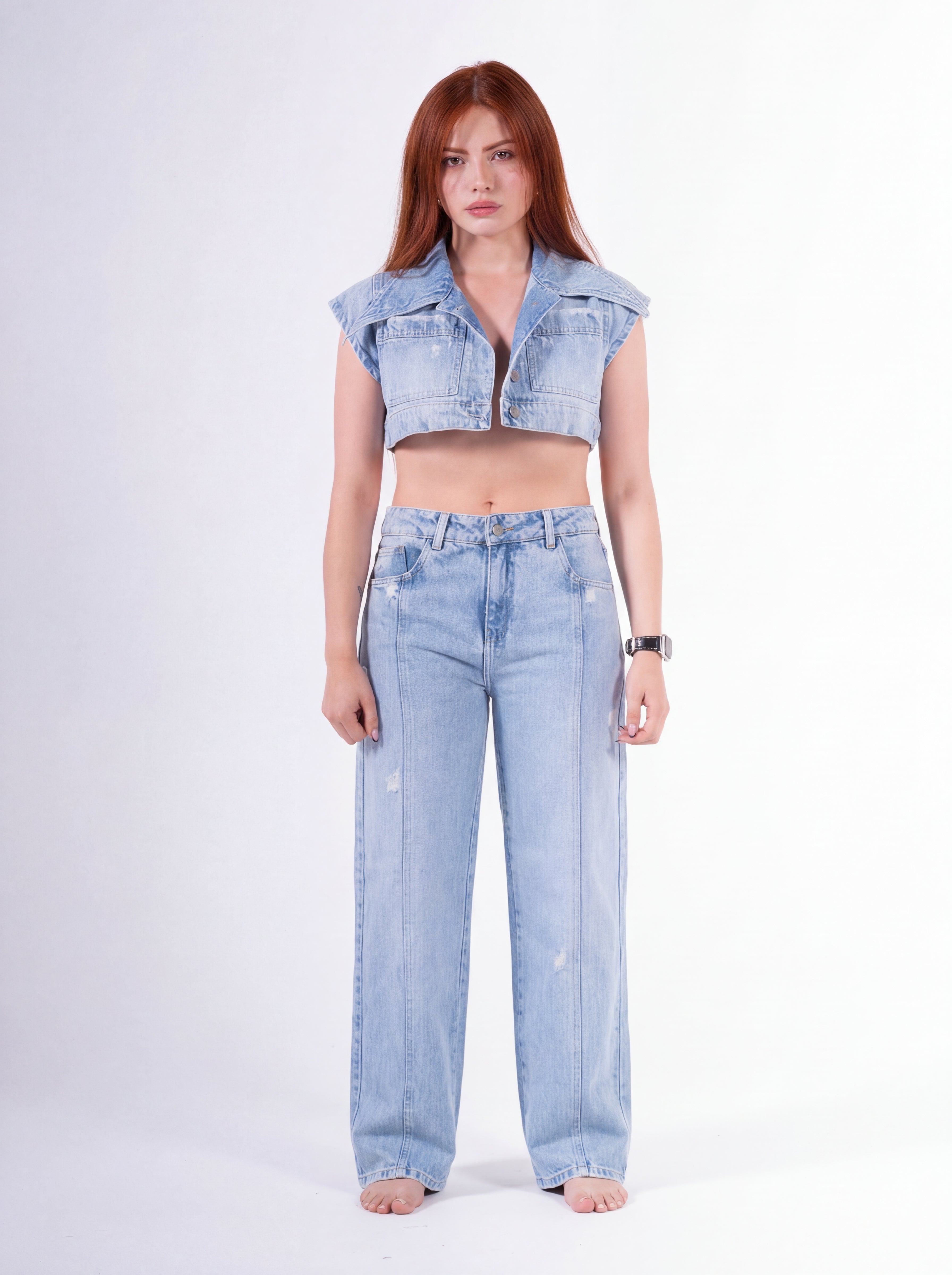 conjunto Palazzo Desgastado Azul claro