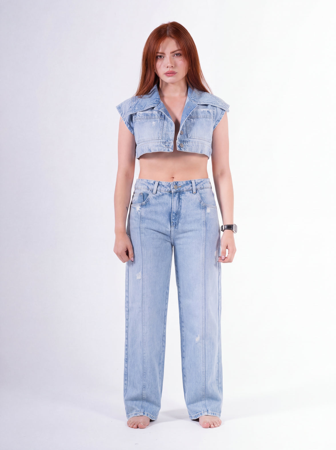 conjunto Palazzo Desgastado Azul claro