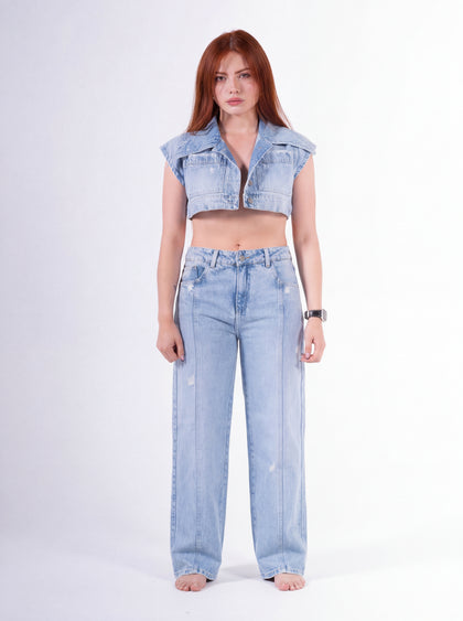 conjunto Palazzo Desgastado Azul claro
