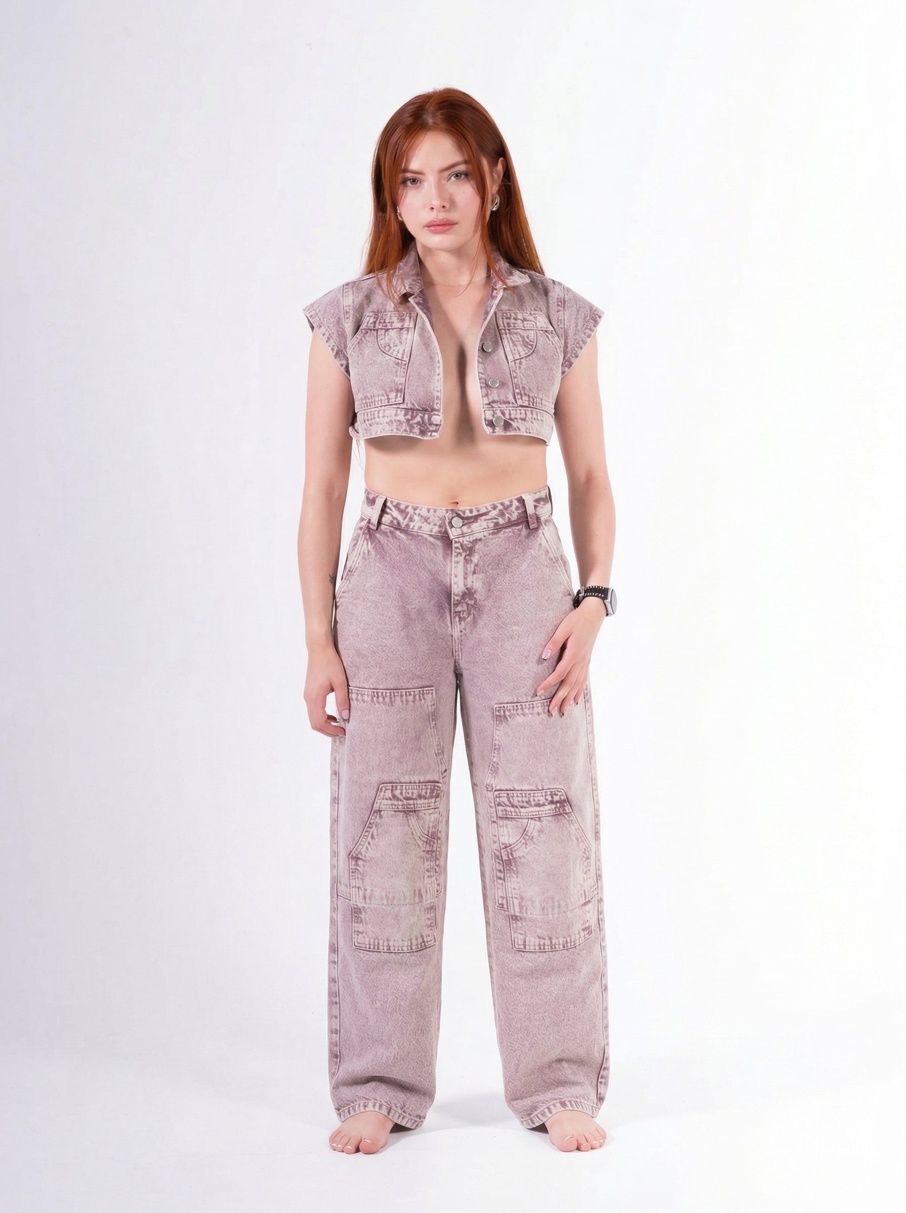 Conjunto Baggy Sobrepuesto Rosado