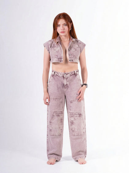 Conjunto Baggy Sobrepuesto Rosado