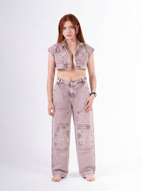 Conjunto Baggy Sobrepuesto Rosado